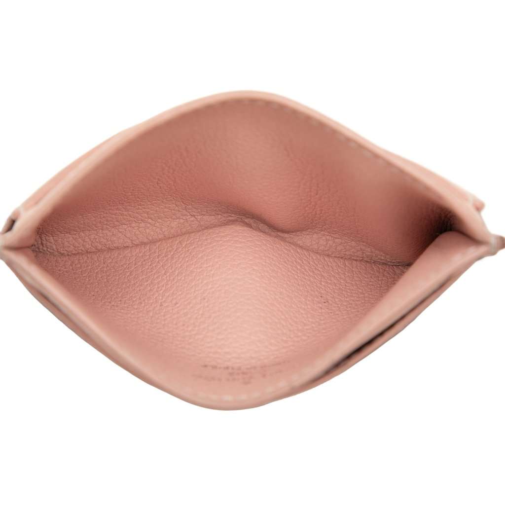 Louis Vuitton Calfskin Lockme Card Holder Pink Leather Very good condition - Model View