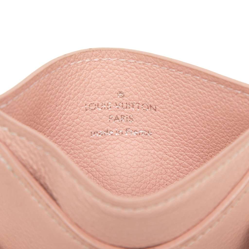 Louis Vuitton Calfskin Lockme Card Holder Pink Leather Very good condition - Box View