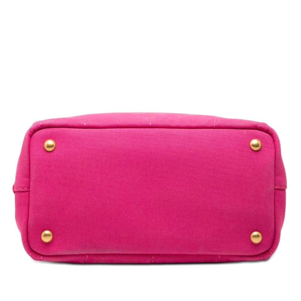 Prada Small Canvas Canapa Logo Satchel Pink Very good condition - Inside View