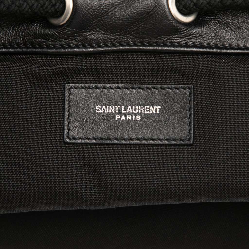 Saint Laurent Smooth Calfskin City Sailor Backpack Black Leather Very good - Box View