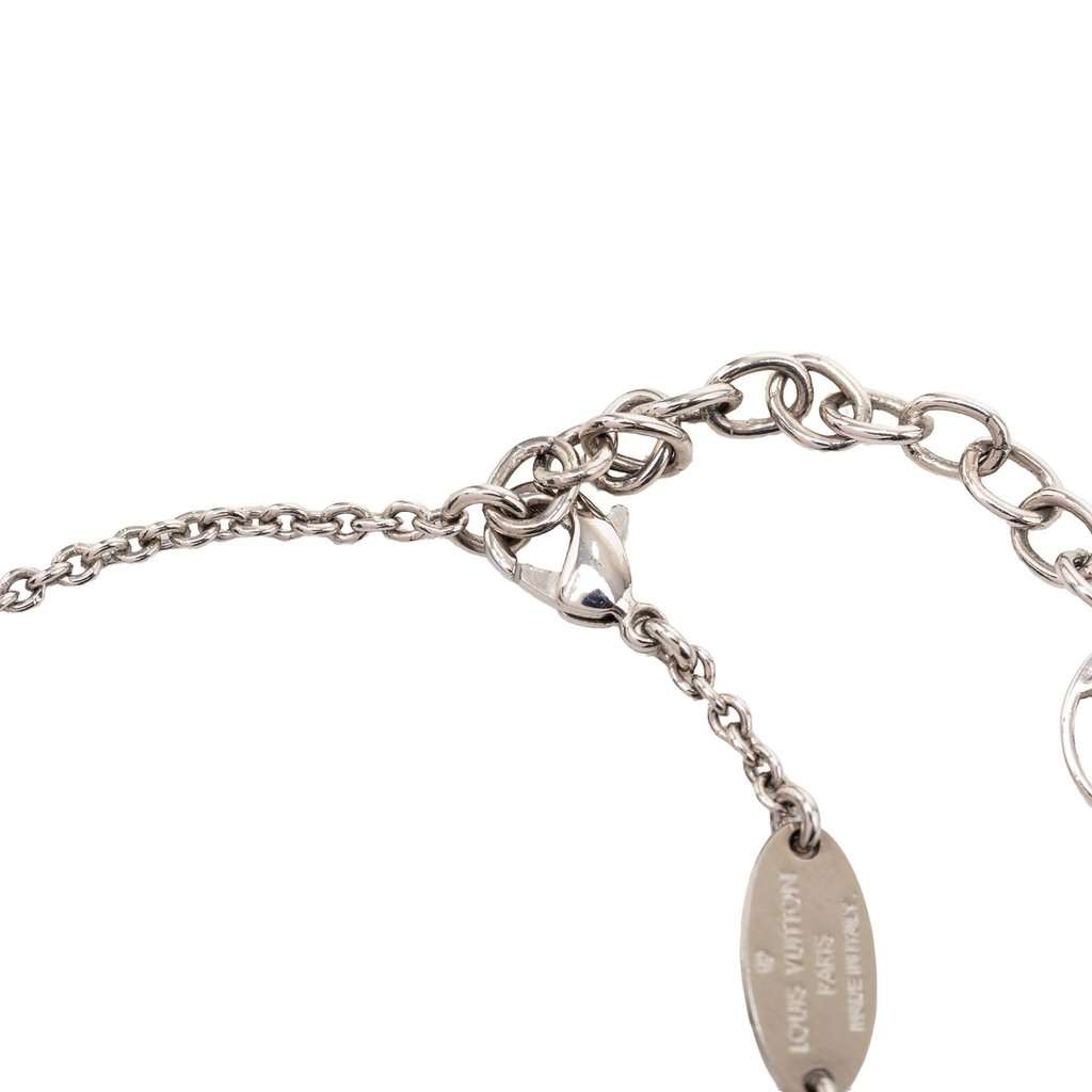 Louis Vuitton Brass Essential V Supple Bracelet Silver Metal Very good - Model View