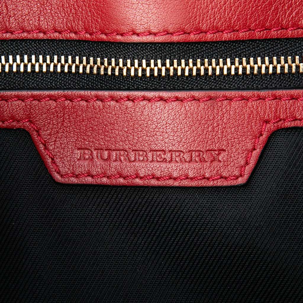 Burberry Haymarket Check Canvas Leah Crossbody Beige Good - Box View