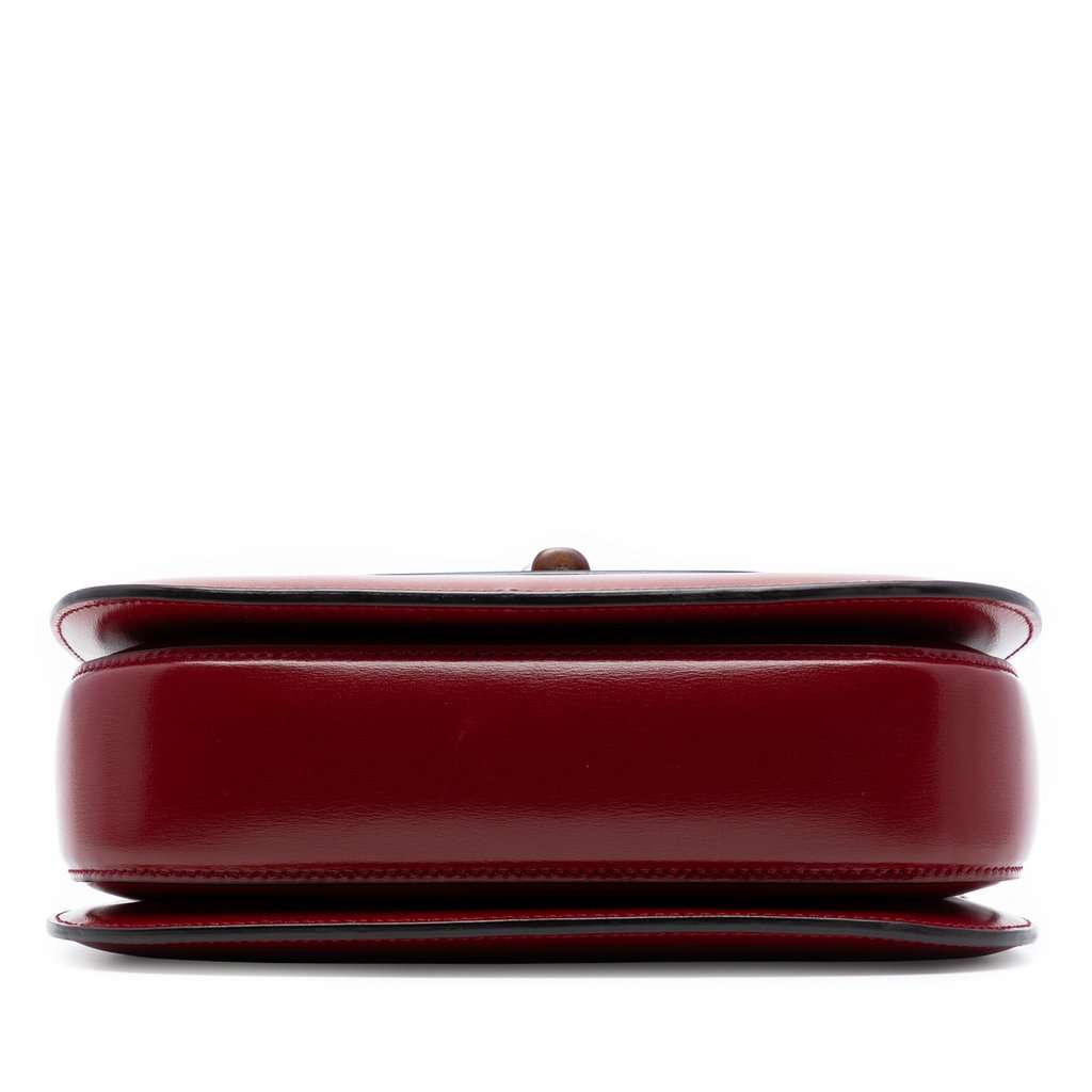 Gucci Small Calfskin 1947 Bamboo Top Handle Bag Red Leather Very good condition - Inside View