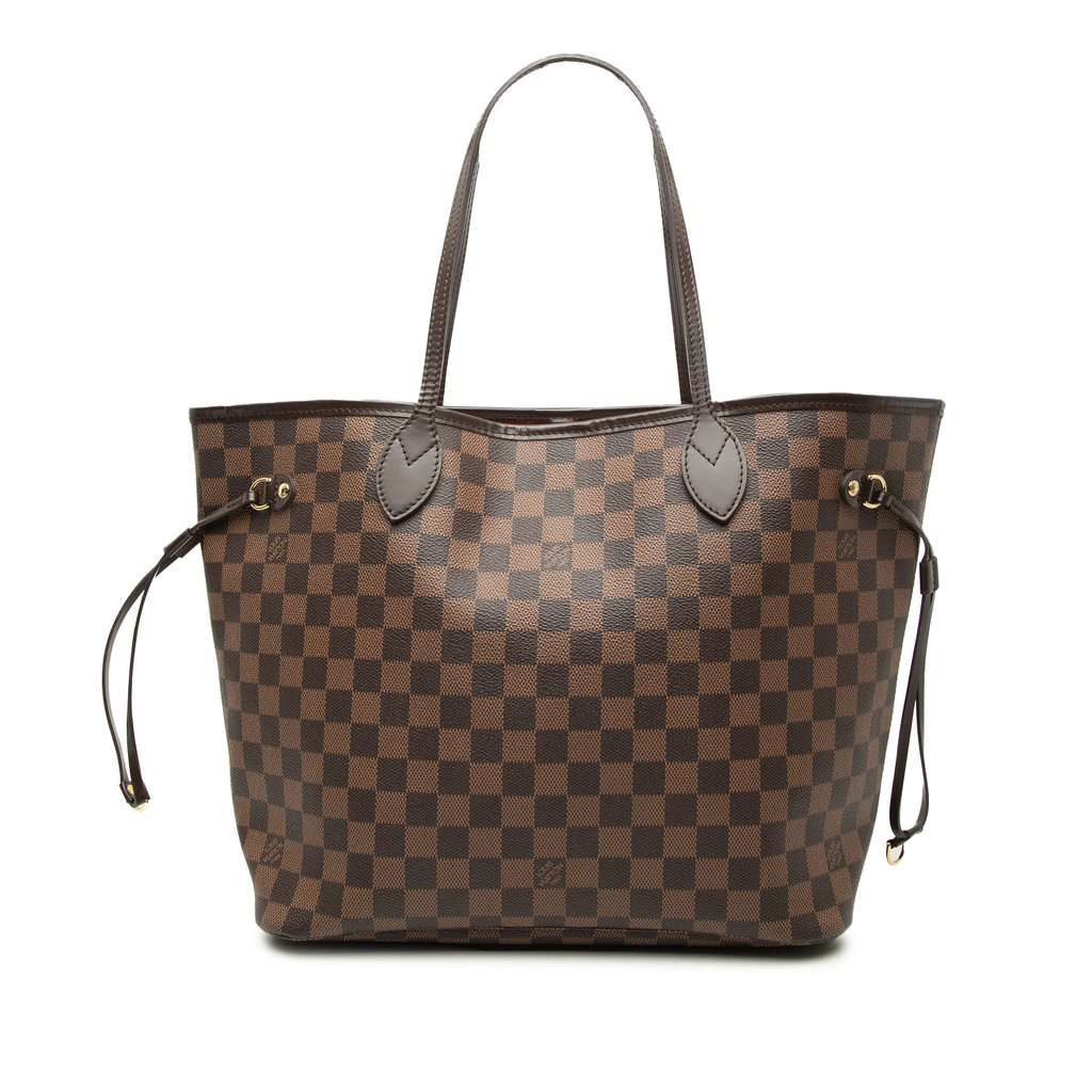 Louis Vuitton Damier Ebene Neverfull MM Brown Very good - Front View