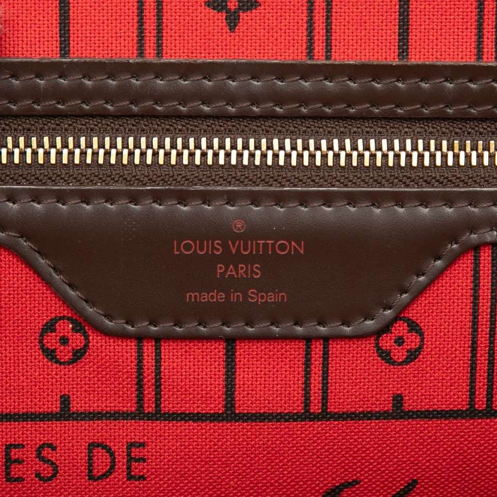 Louis Vuitton Damier Ebene Neverfull MM Brown Very good - Box View