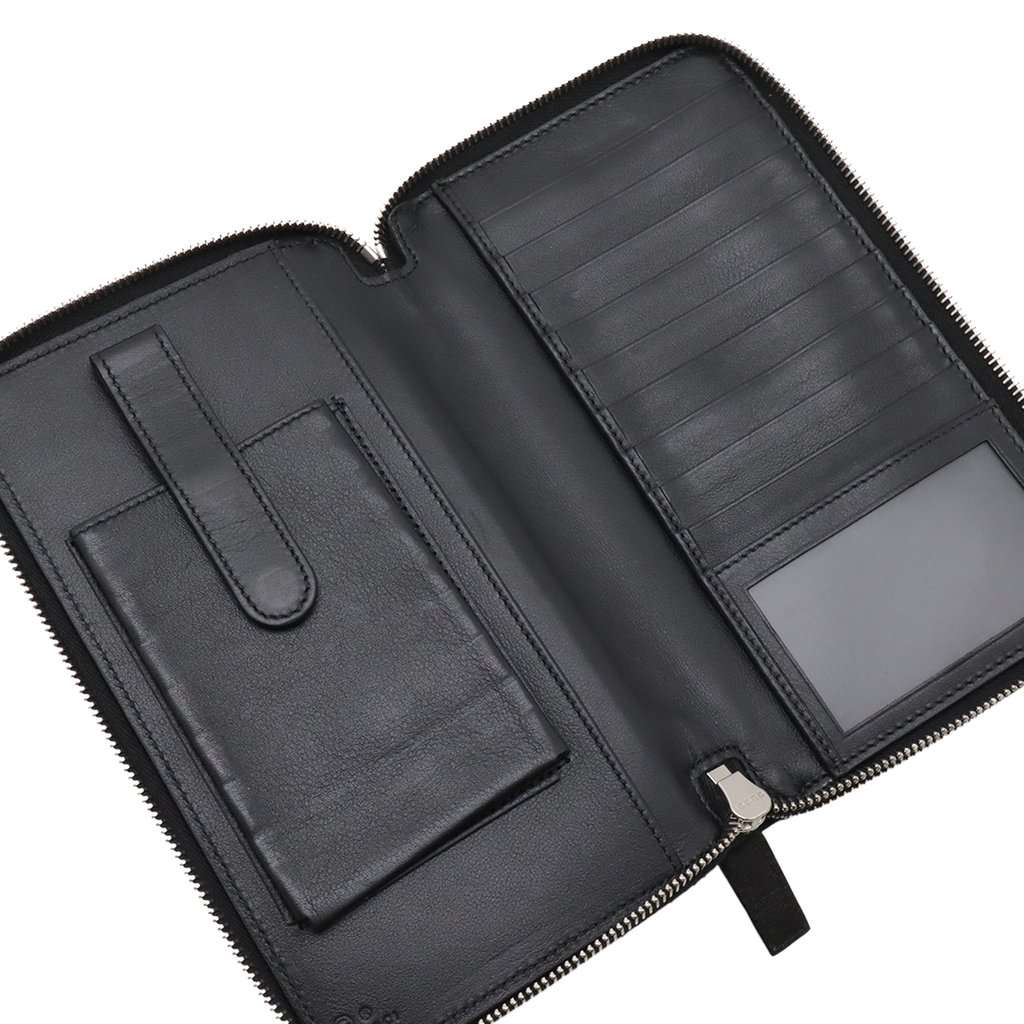 Gucci Microguccissima Zip Around Long Wallet Black Leather Very good - Inside View