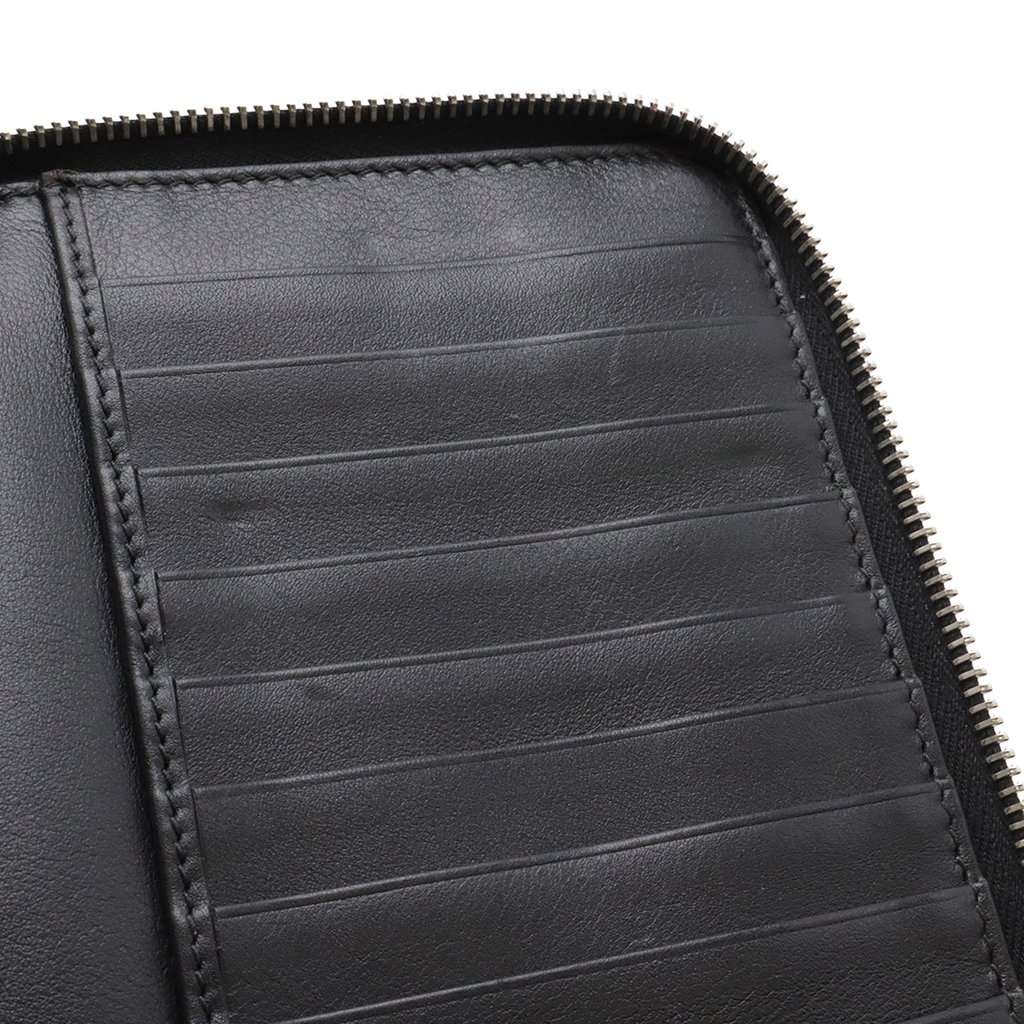 Gucci Microguccissima Zip Around Long Wallet Black Leather Very good - Box View
