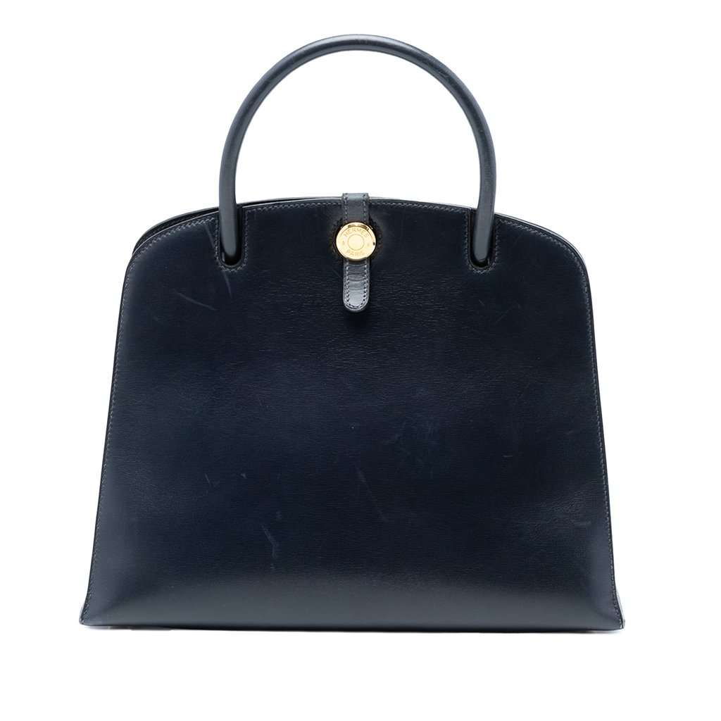Hermès Box Calf Dalvy 30 Blue Leather Very good condition - Front View