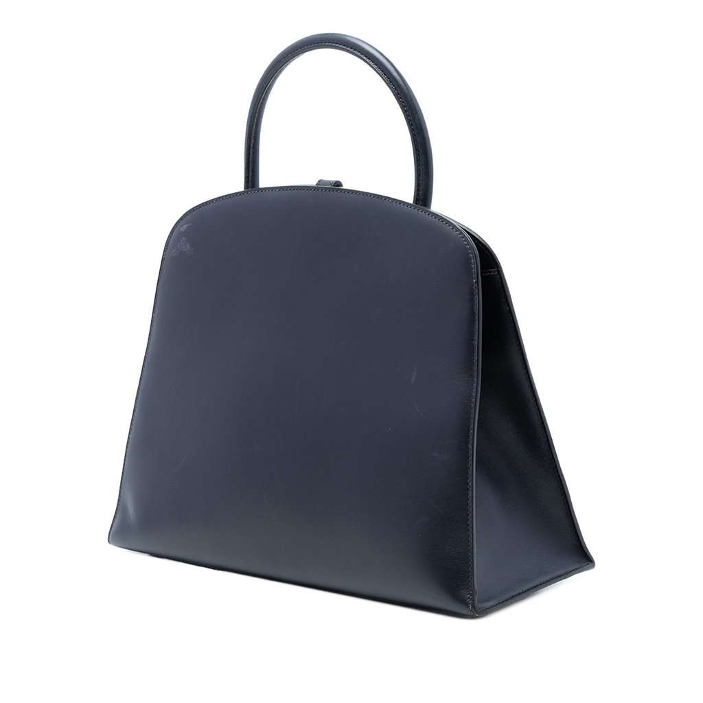 Hermès Box Calf Dalvy 30 Blue Leather Very good condition - Back View