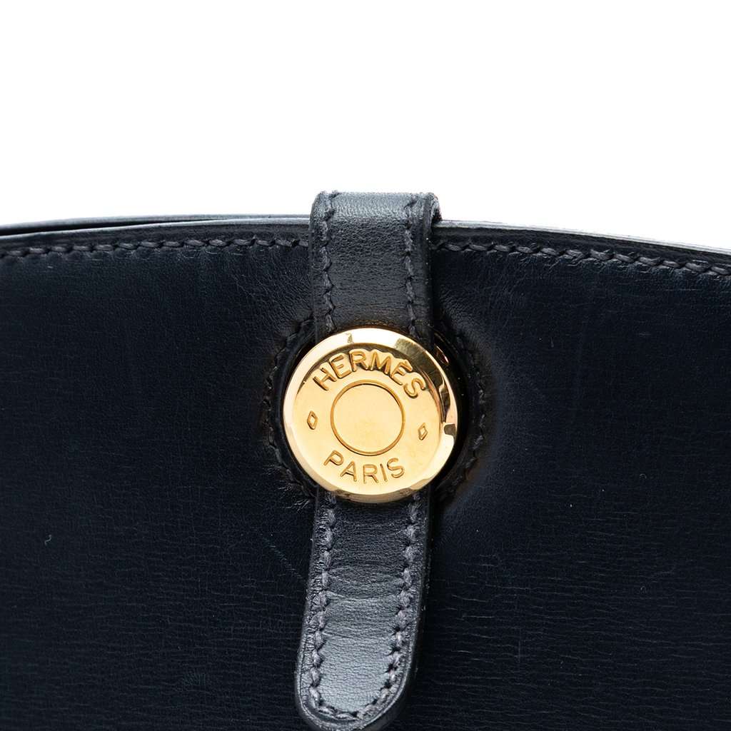 Hermès Box Calf Dalvy 30 Blue Leather Very good condition - Box View