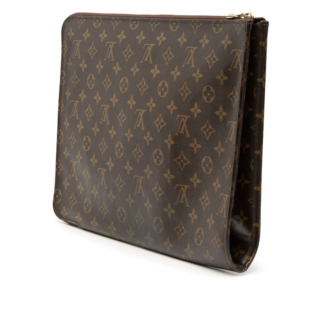 Louis Vuitton Monogram Poche Documents Portfolio Brown Very good condition - Back View