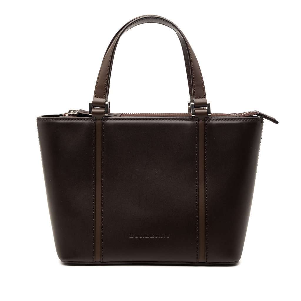 Burberry Leather Handbag Brown Leather Very good condition - Front View