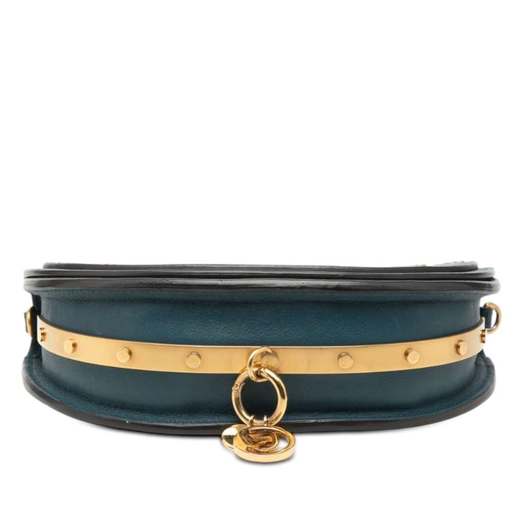 Chloé Mini Calfskin Nile Bracelet Satchel Blue Leather Very good condition - Inside View