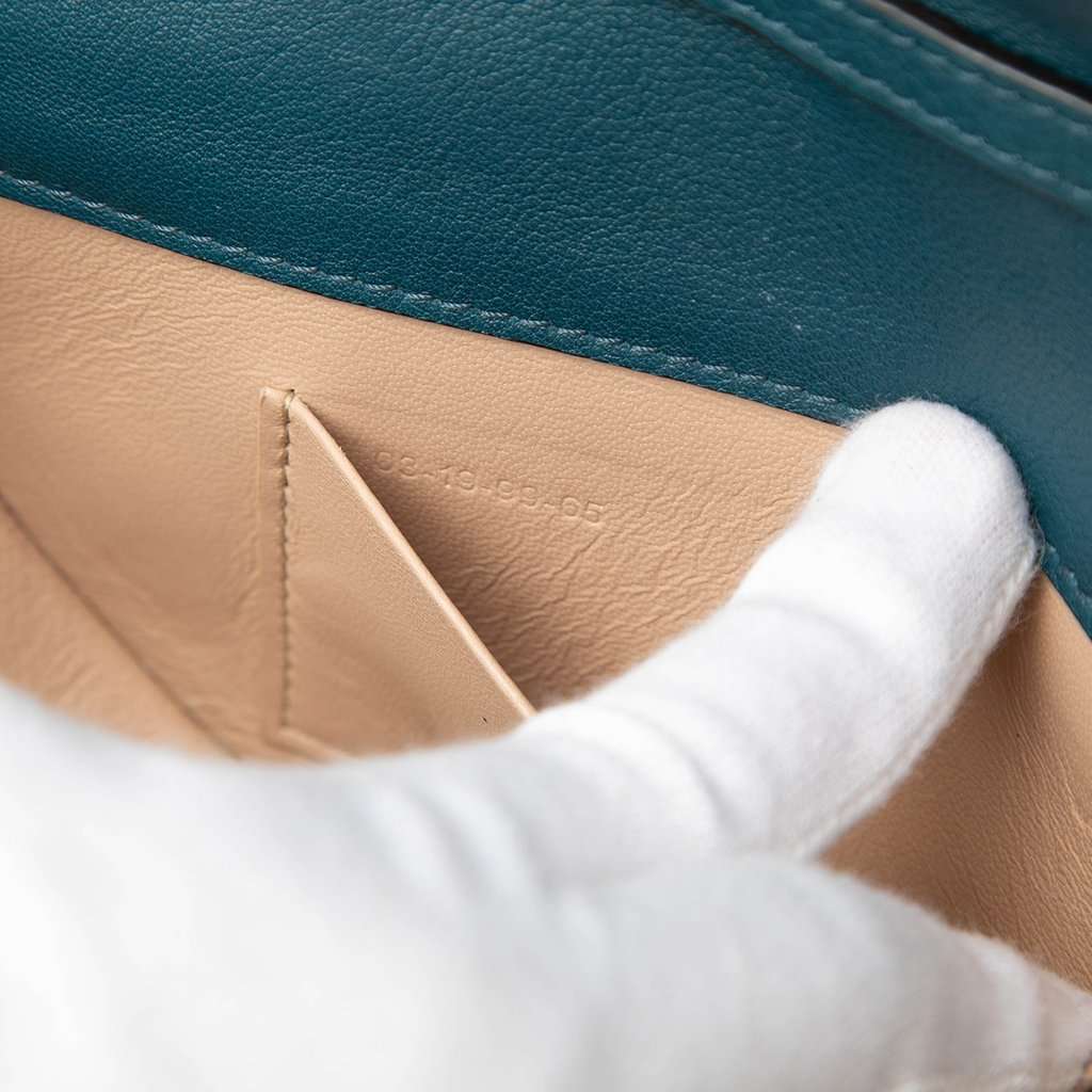 Chloé Mini Calfskin Nile Bracelet Satchel Blue Leather Very good condition - Box View