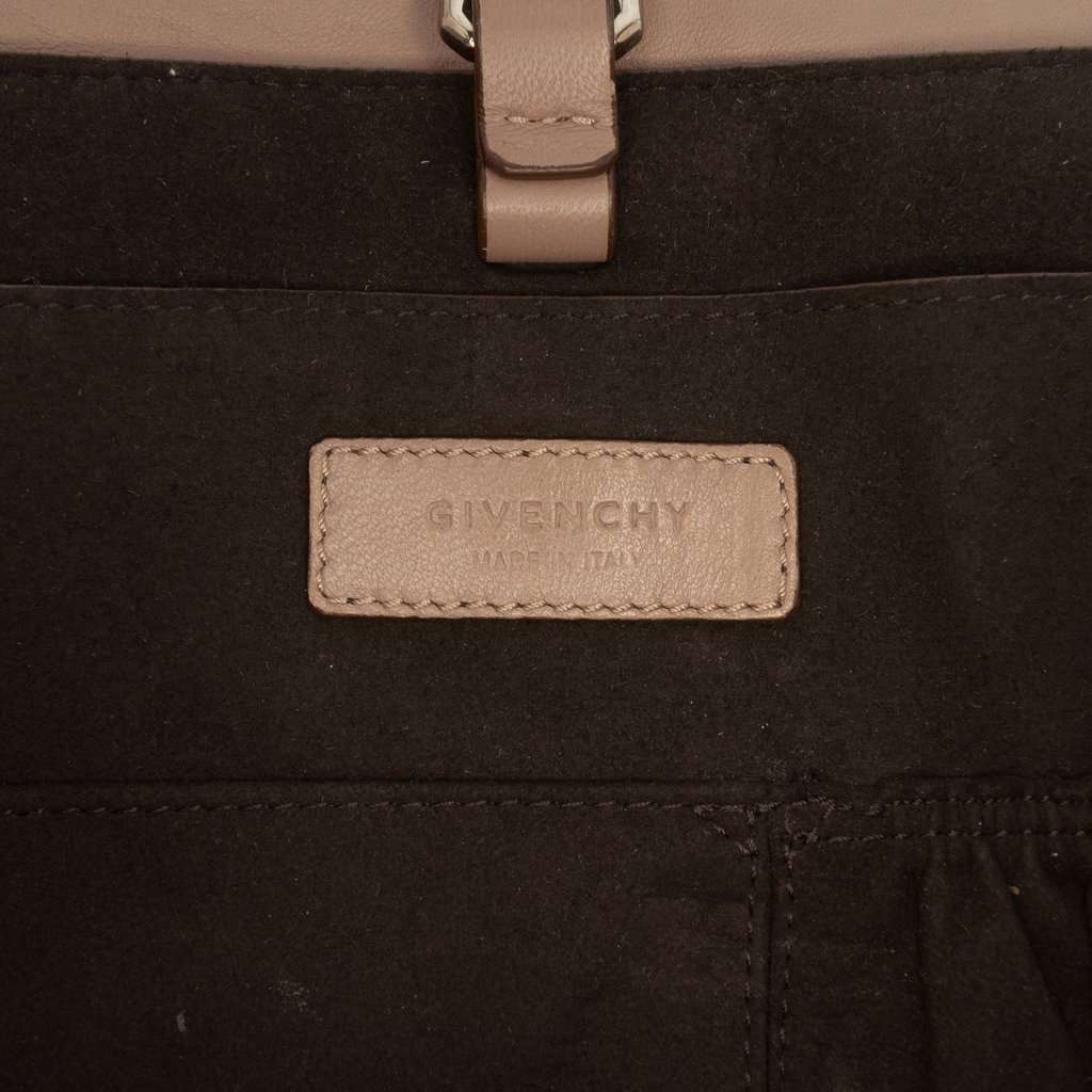 Givenchy Medium Croc Embossed Calfskin Shark Lock Satchel Brown Leather Very good condition - Box View