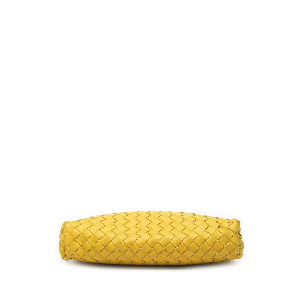 Bottega Veneta Nappa Intrecciato Fold Over Clutch Yellow Leather Very good - Inside View