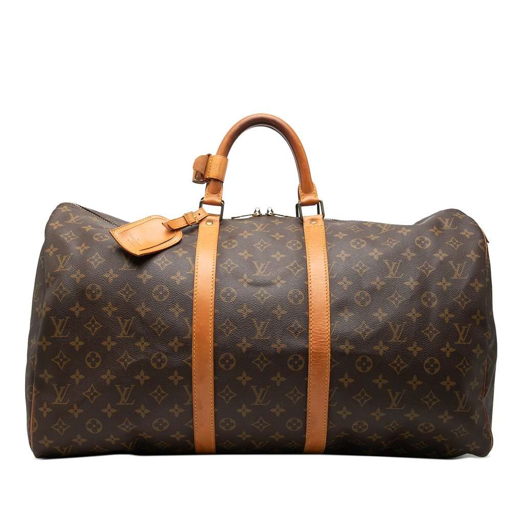 Louis Vuitton Monogram Keepall 55 Brown Good condition - Front View