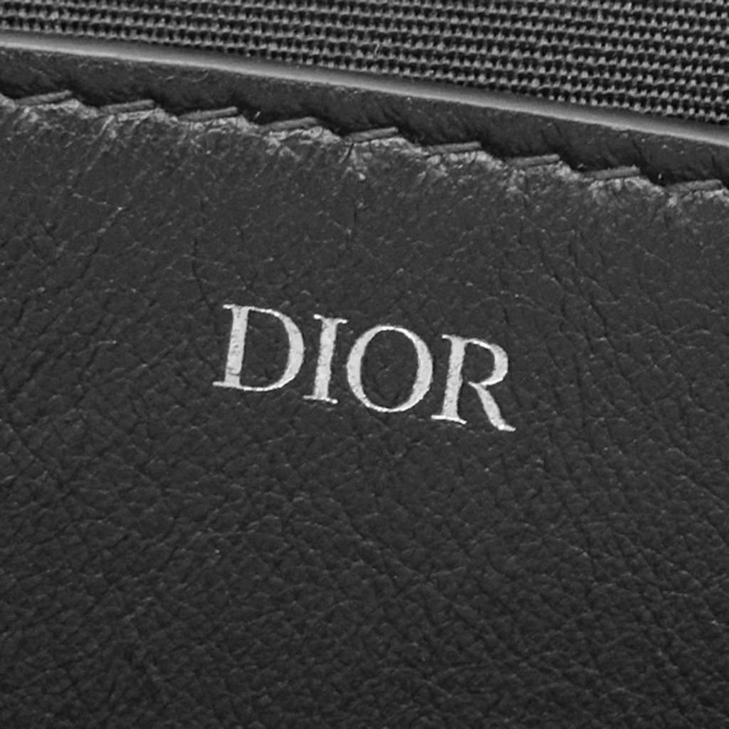Dior Oblique Perforated Calfskin Galaxy Wristlet Clutch Black Leather Very good - Box View