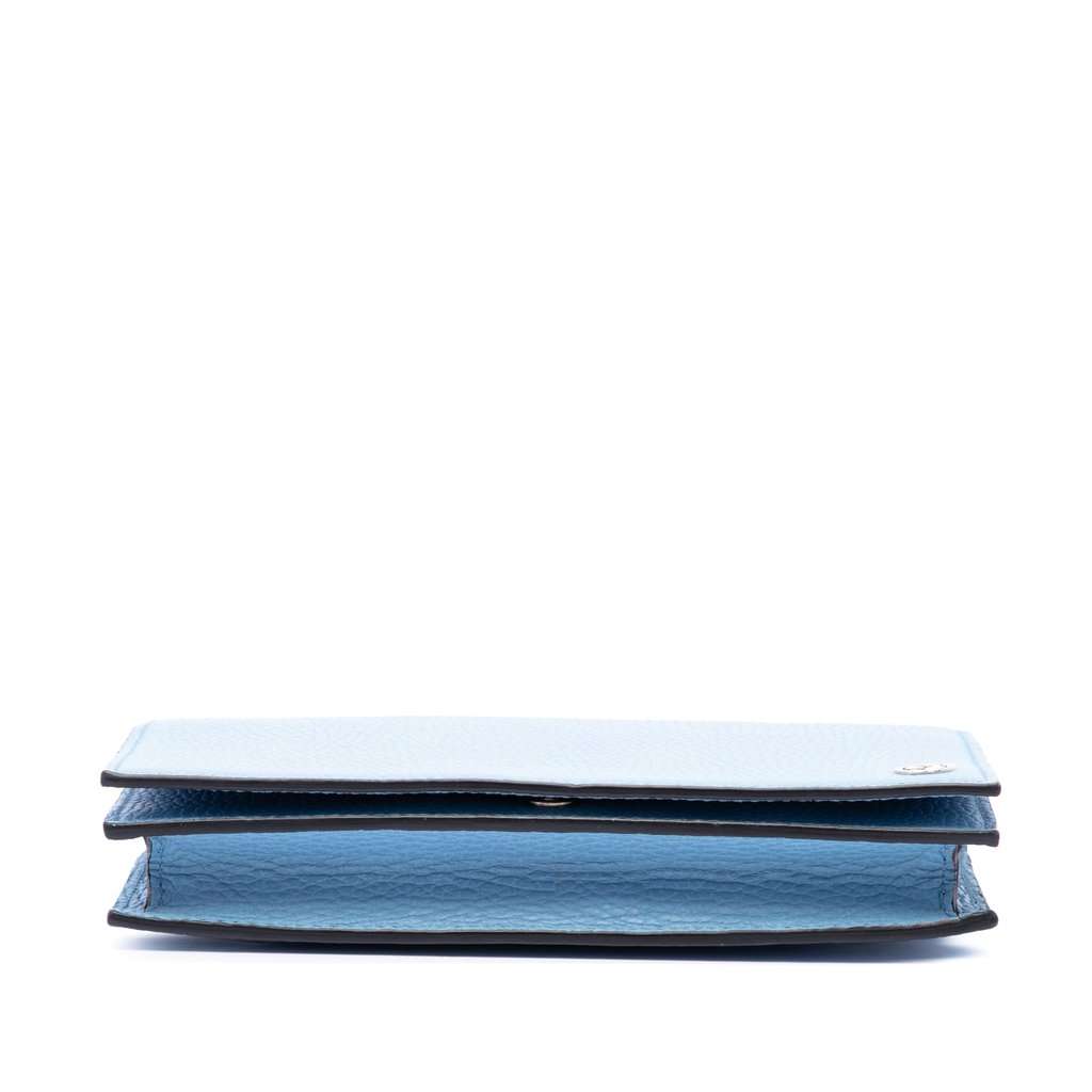 Gucci Calfskin Betty Wallet On Chain Blue Leather Very good - Inside View