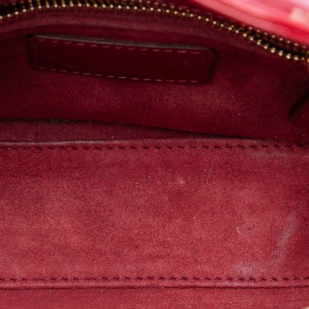 Dior Mini Patent Cannage Lady Dior Red Leather Very good condition - Model View