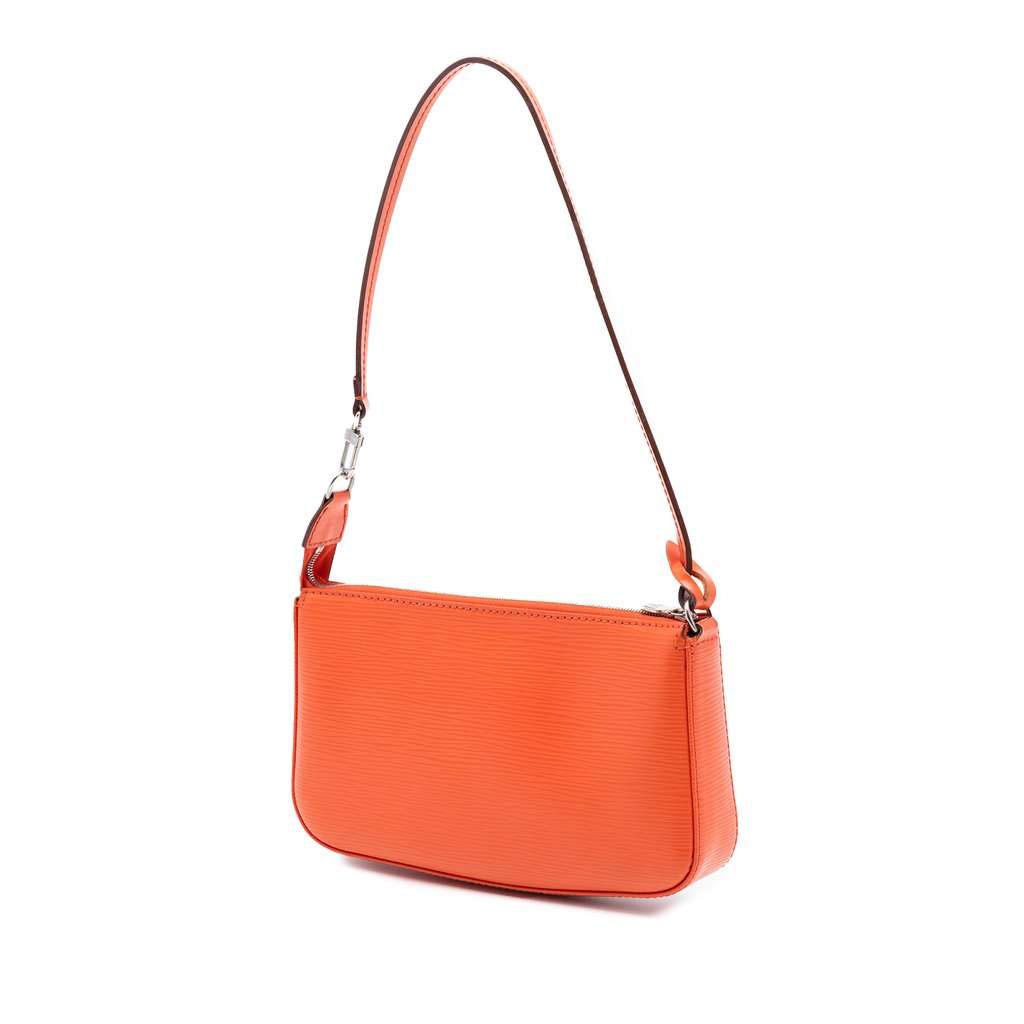 Louis Vuitton Epi Pochette Accessoires Orange Leather Very good condition - Back View