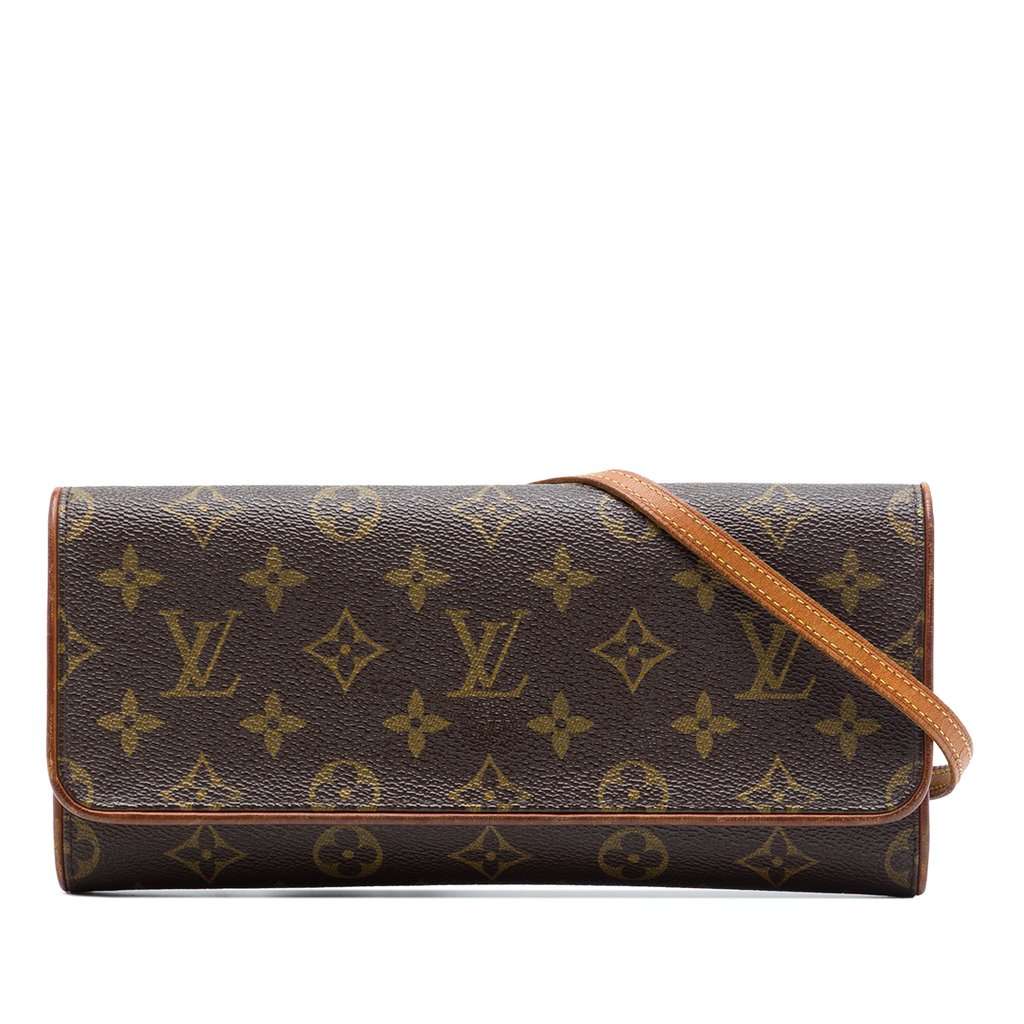 Louis Vuitton Monogram Pochette Twin GM Brown Very good - Front View