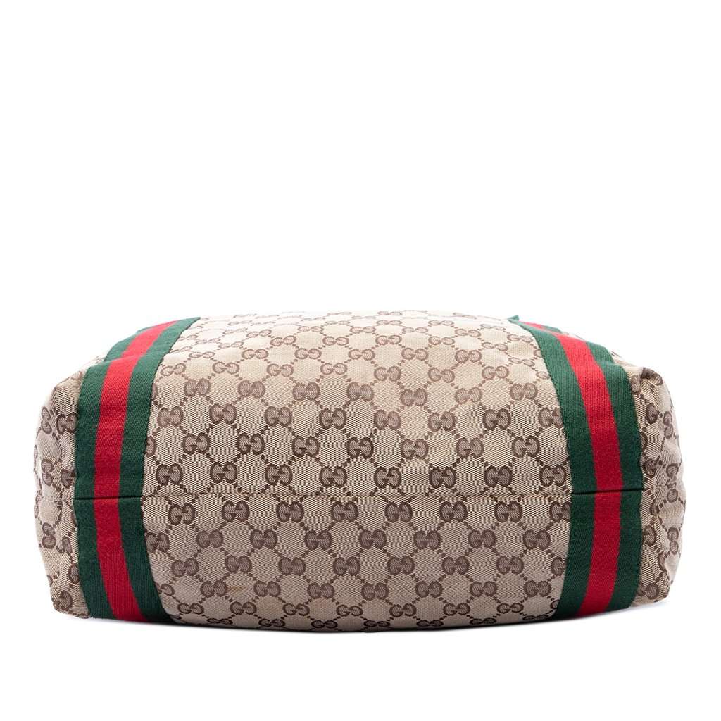 Gucci GG Canvas Web Tote Beige Very good condition - Inside View