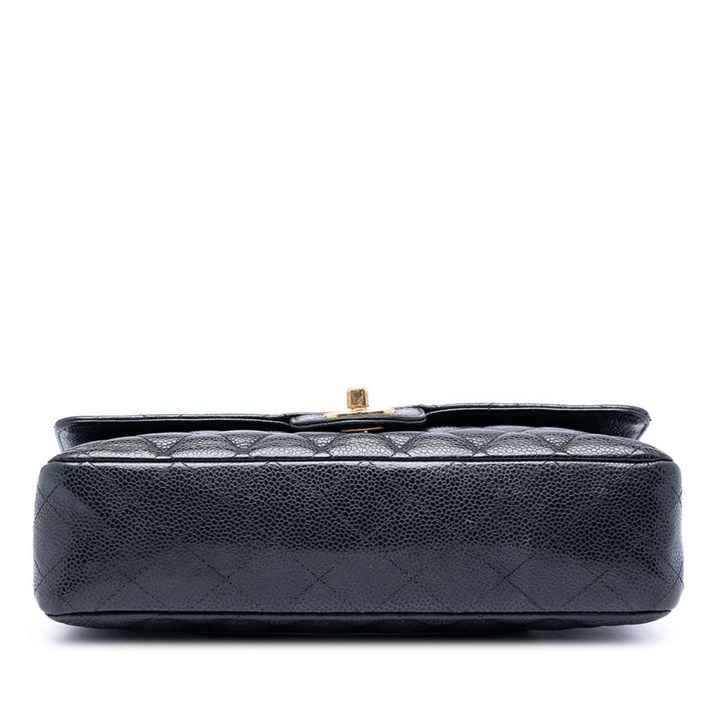 Chanel Medium Classic Caviar Double Flap Black Leather Very good condition - Inside View