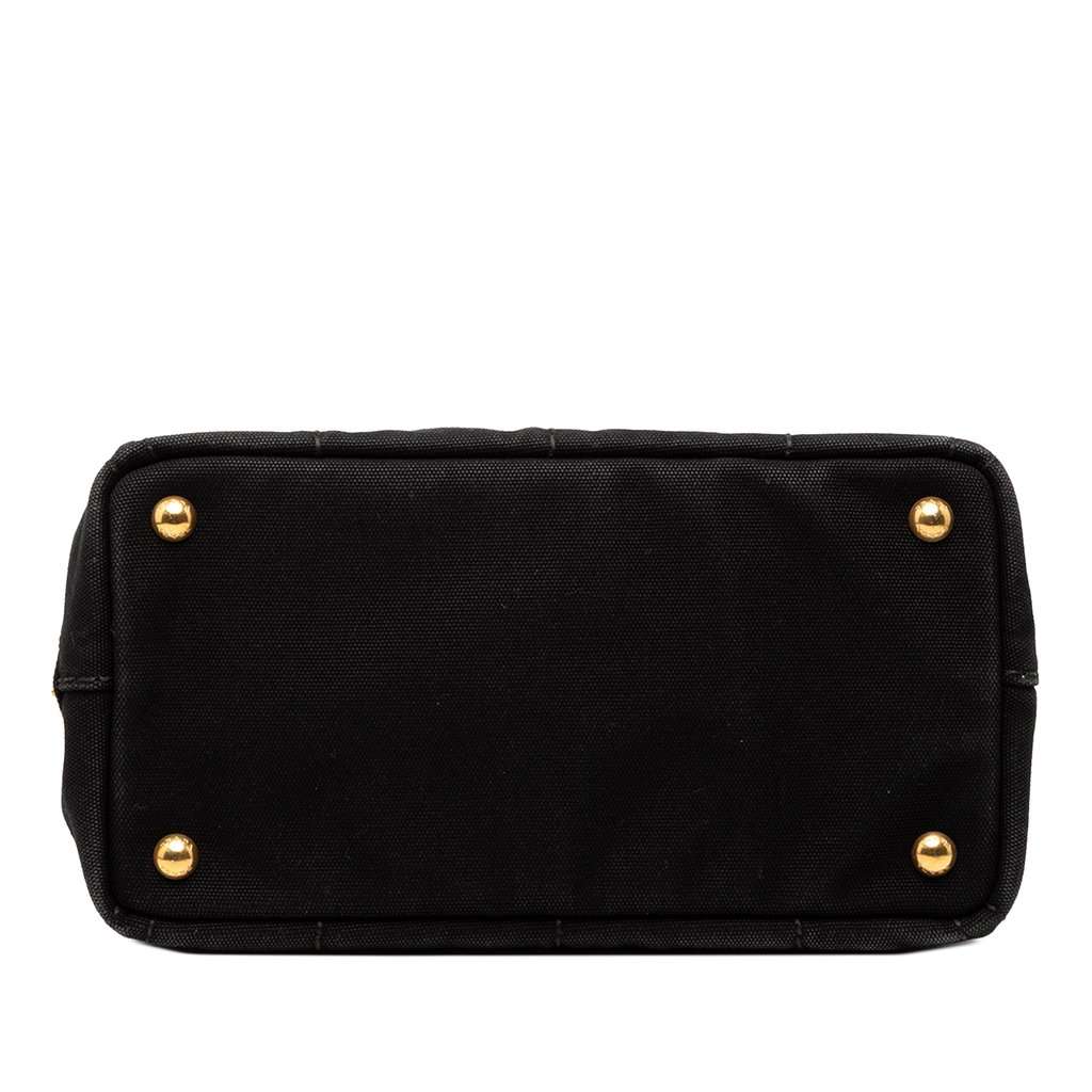 Prada Small Canvas Canapa Logo Satchel Black Very good condition - Inside View