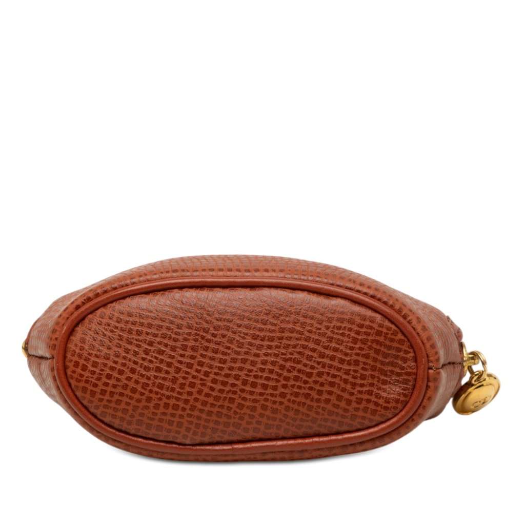 Dior Grained Leather CD Logo Coin Pouch Brown Leather Very good condition - Inside View