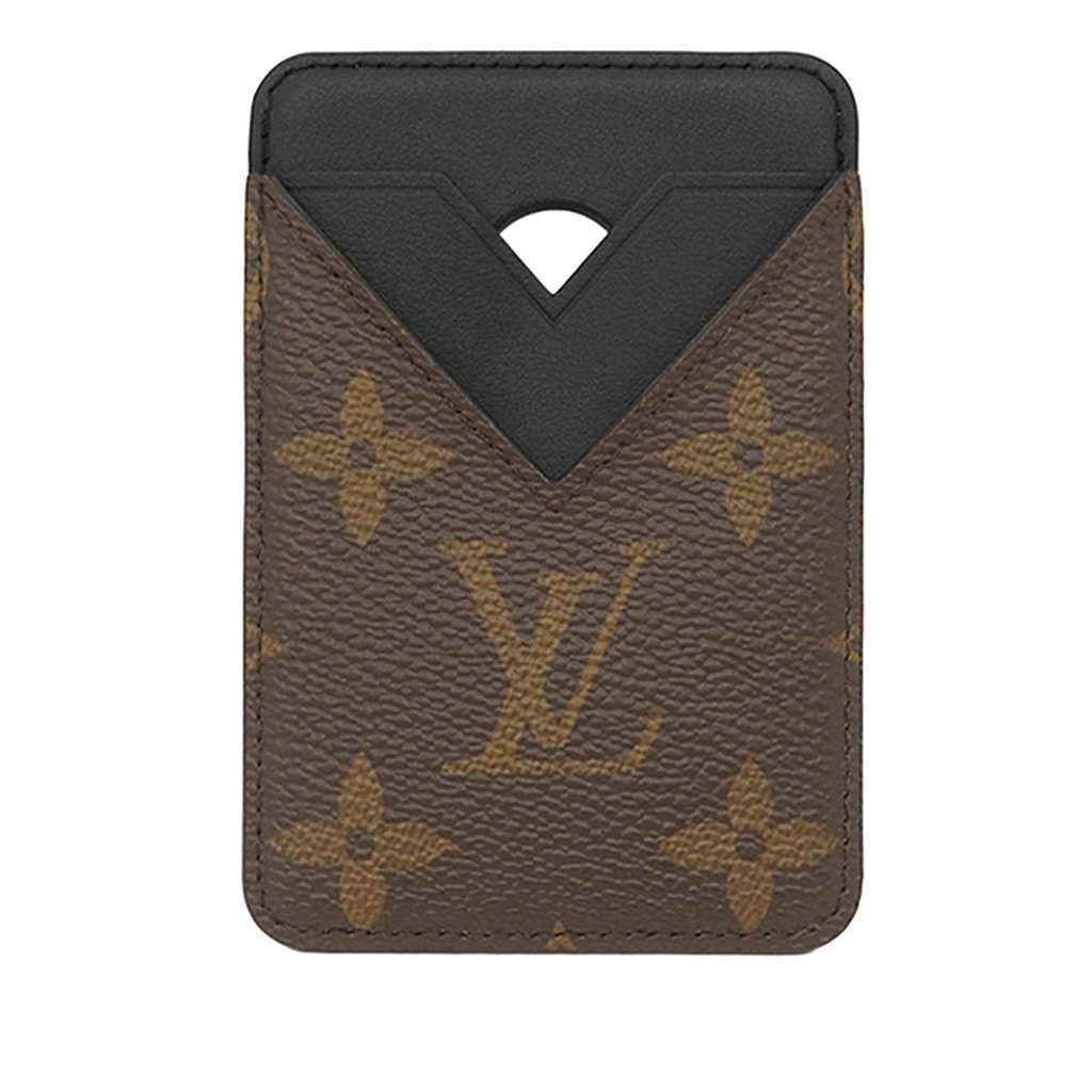 Louis Vuitton Monogram Macassar Magnetic Card Holder Brown Very good condition - Front View