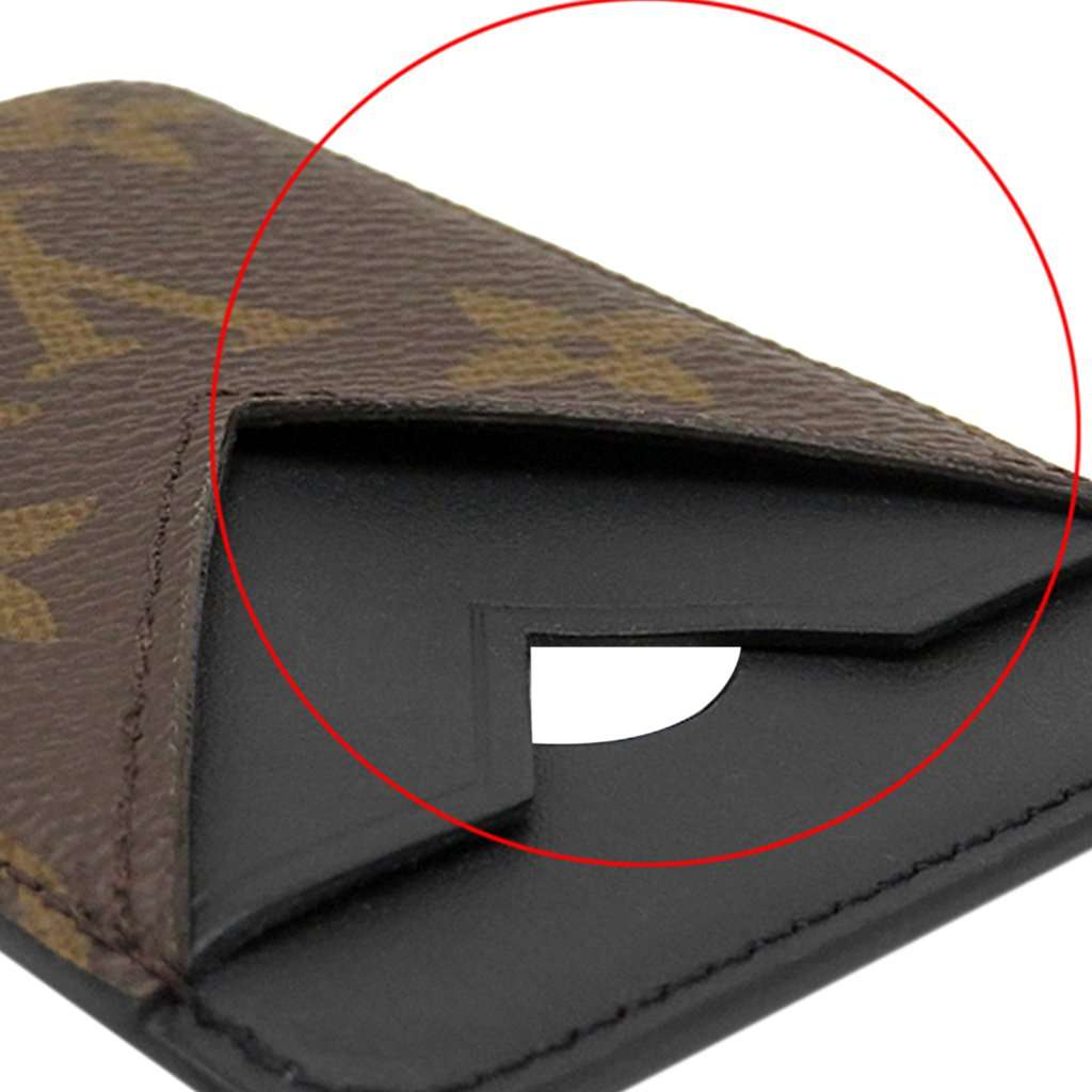 Louis Vuitton Monogram Macassar Magnetic Card Holder Brown Very good condition - Box View