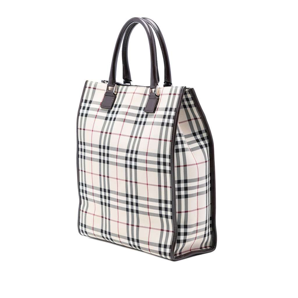 Burberry House Check Canvas Tote Beige Very good condition - Back View