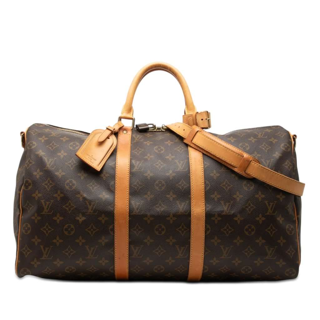 Louis Vuitton Monogram Keepall Bandouliere 50 Brown Good condition - Front View