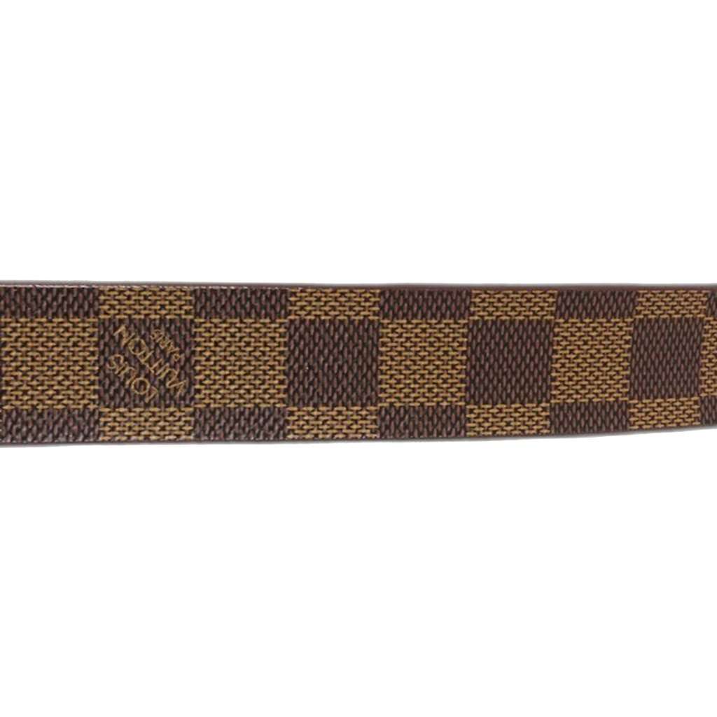 Louis Vuitton Damier Ebene Ceinture Belt Brown Very good - Back View