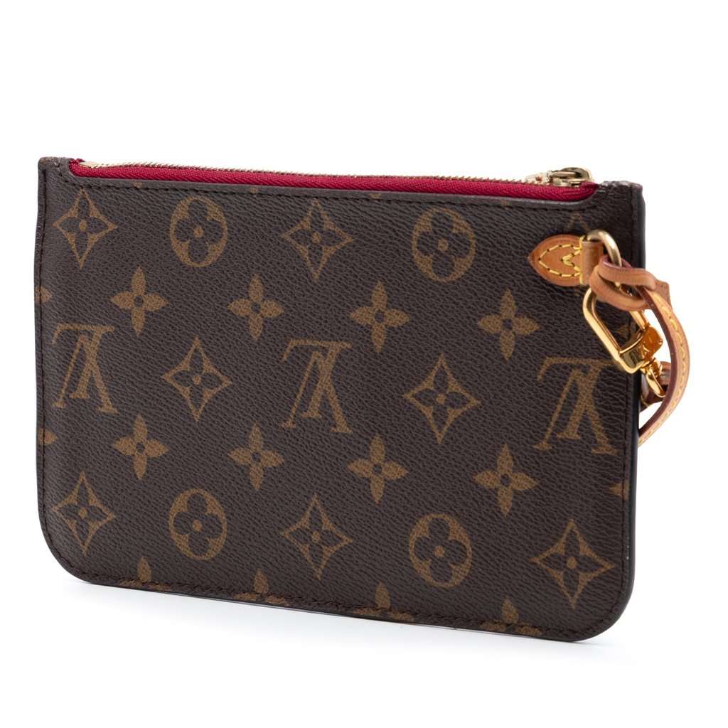 Louis Vuitton Monogram Neverfull PM Pouch Brown Very good condition - Back View