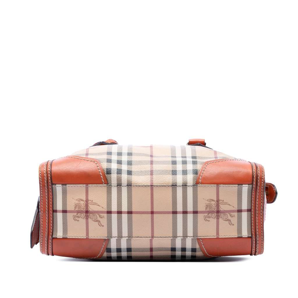 Burberry Small Haymarket Check Coated Canvas Honeywood Tote Beige Very good - Inside View