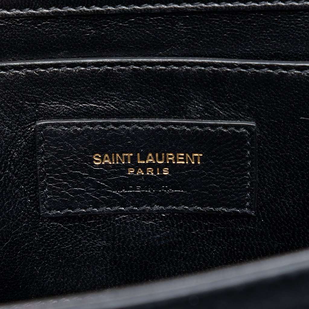 Saint Laurent Medium Suede Monogram Kate Tassel Crossbody Black Leather Very good condition - Box View