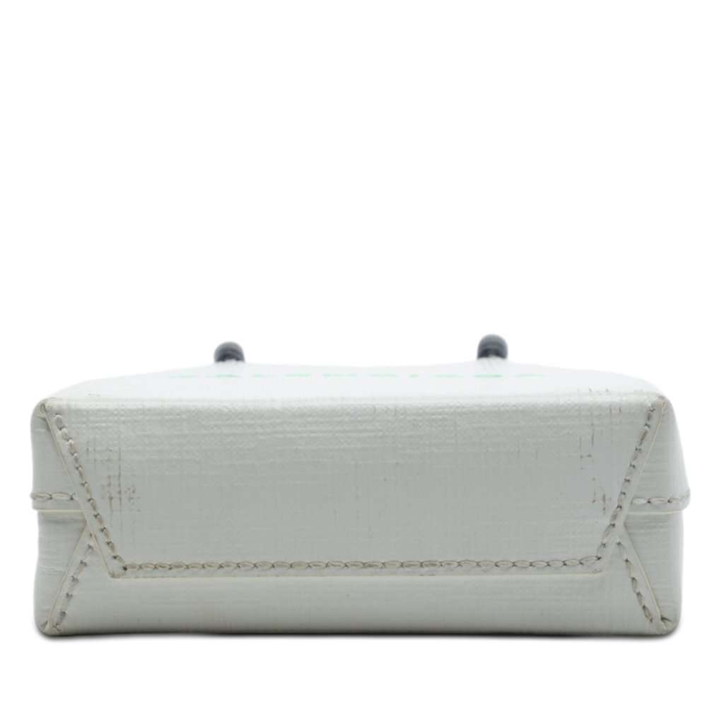 Balenciaga Mini Calfskin Logo Shopping Phone Holder White Leather Very good condition - Inside View