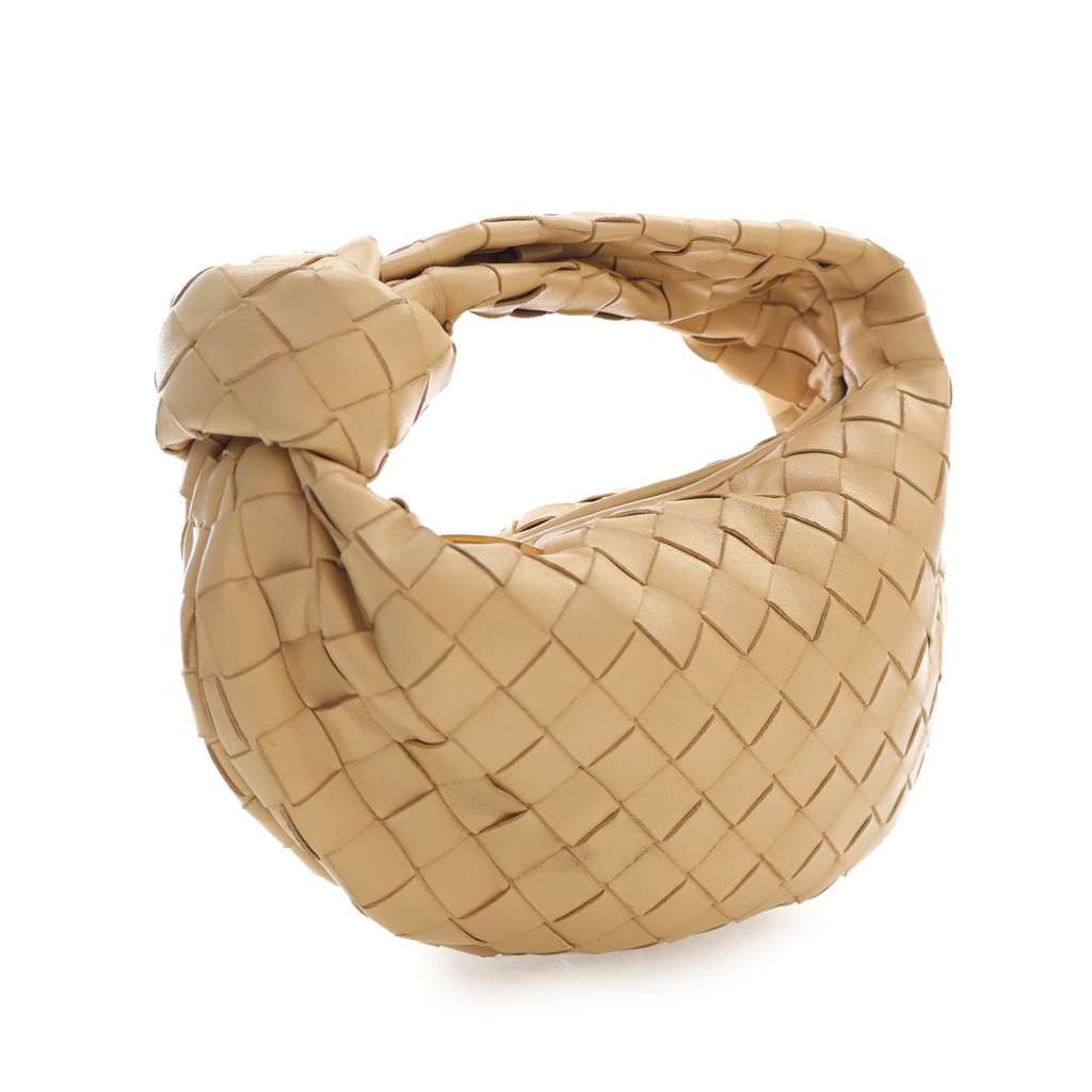 Bottega Veneta Mini Nappa Intrecciato Jodie Beige Leather Very good condition - Back View