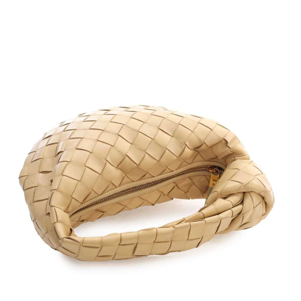 Bottega Veneta Mini Nappa Intrecciato Jodie Beige Leather Very good condition - Box View