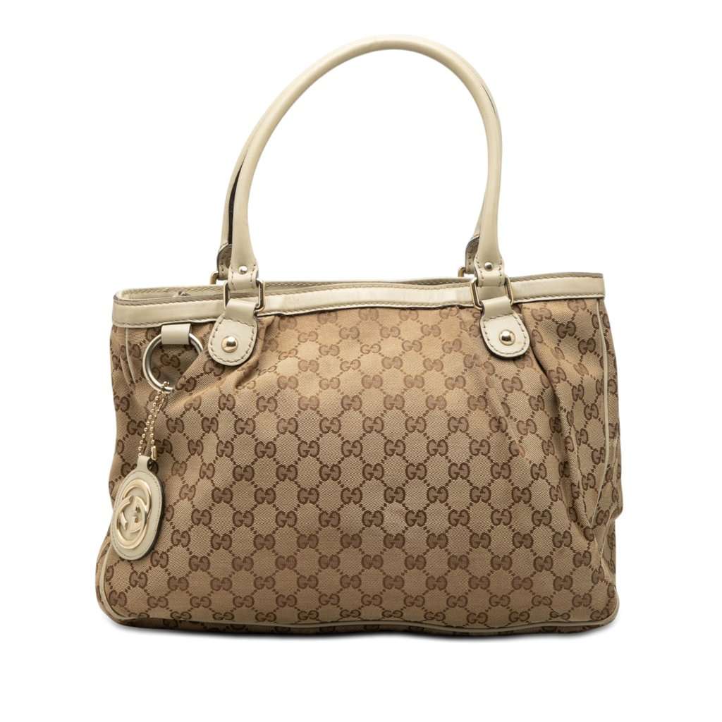 Gucci GG Canvas Sukey Tote Beige Very good condition - Front View