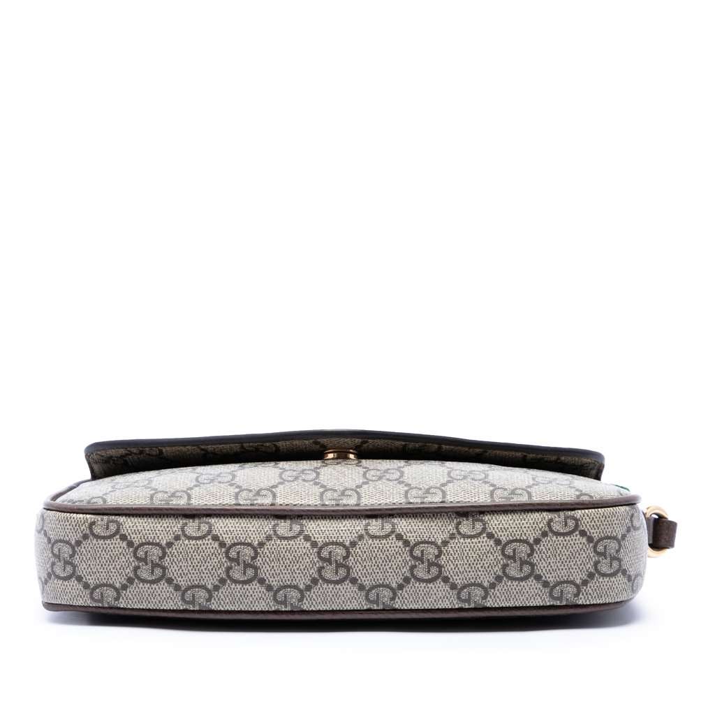 Gucci GG Supreme Web Ophidia Pochette Crossbody Beige Very good condition - Inside View