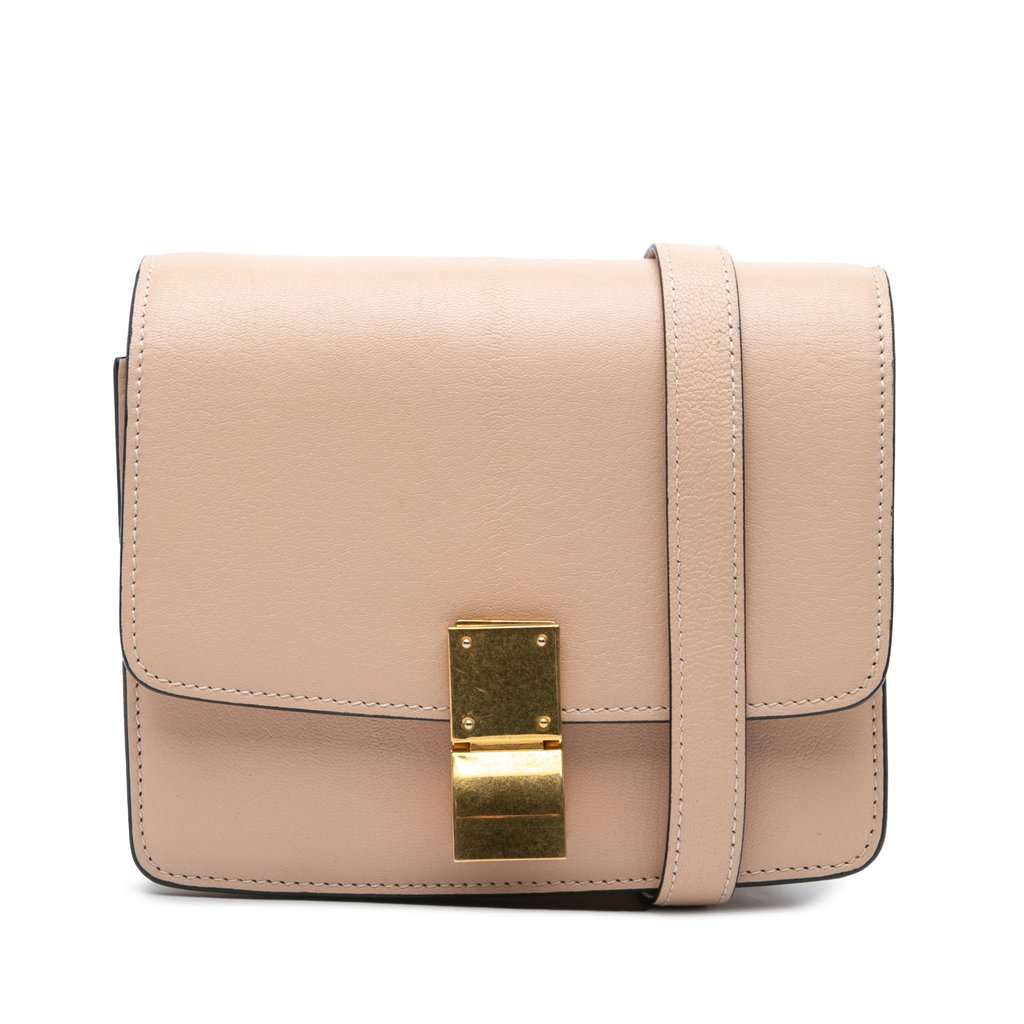 Celine Small Liege Calfskin Classic Box Pink Leather Very good - Front View