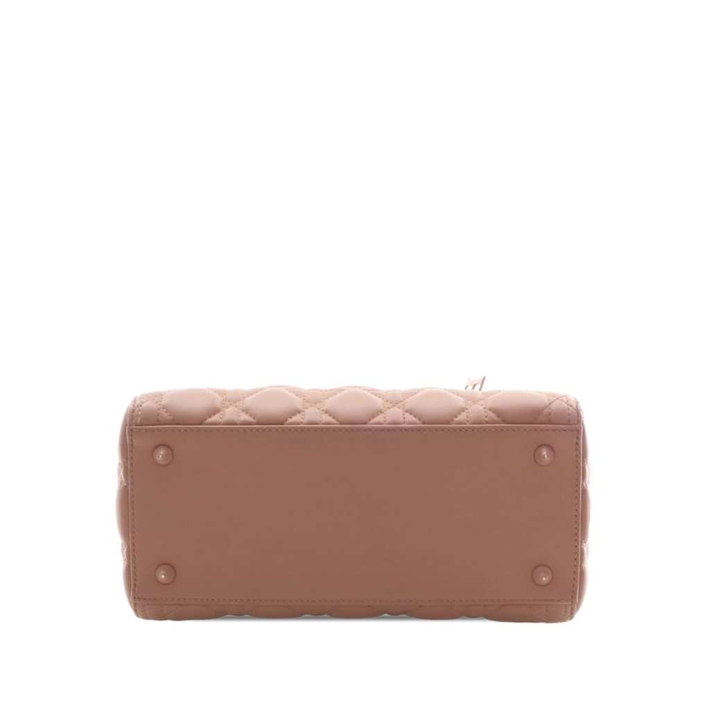 Dior Medium Ultra Matte Calfskin Cannage Lady Dior Brown Leather Very good condition - Model View