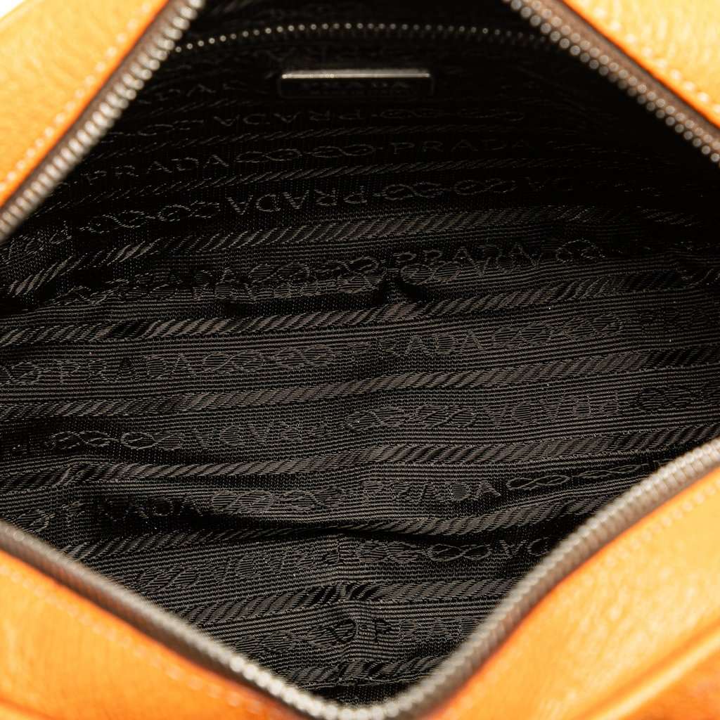 Prada Mini Cinghiale Satchel Orange Leather Very good condition - Model View