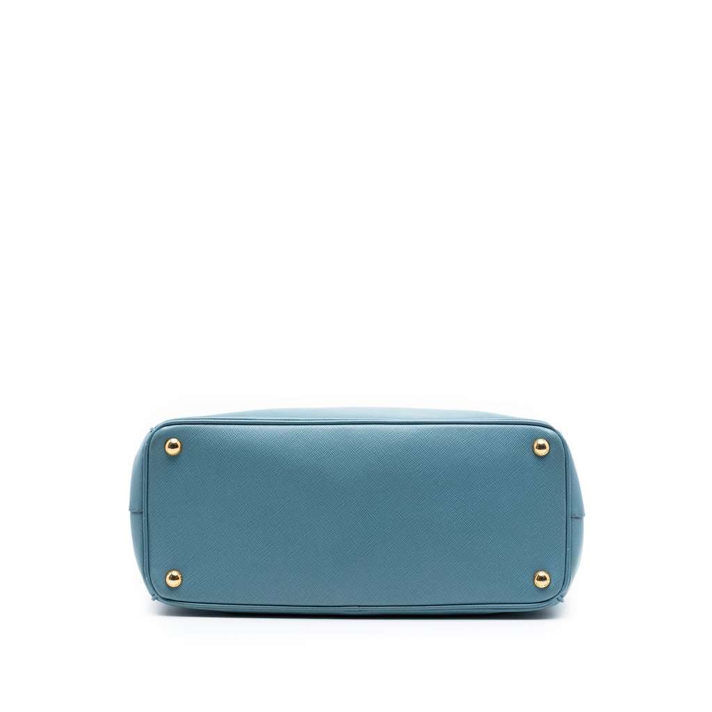 Prada Medium Saffiano Lux Galleria Double Zip Satchel Blue Leather Very good condition - Inside View