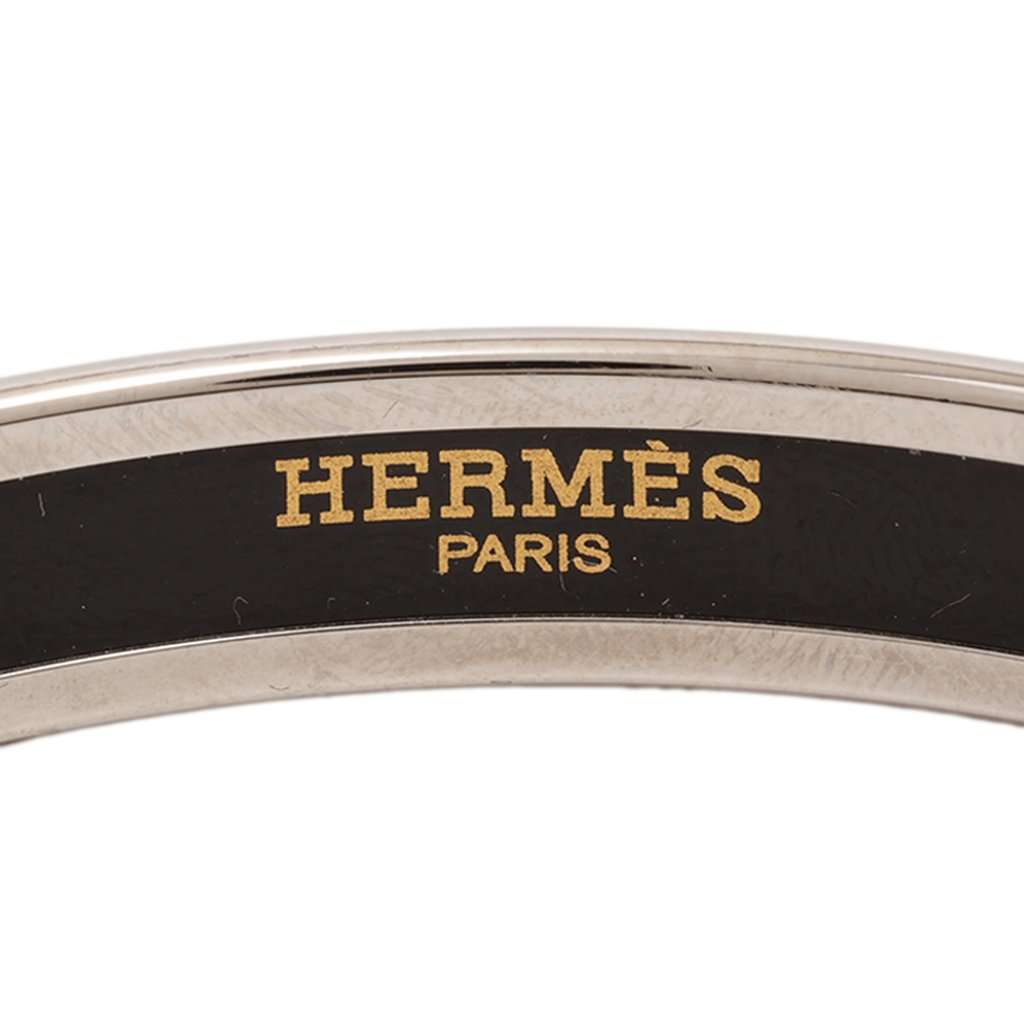 Hermès Narrow Enamel Clous de Trompe Bangle 65 MultiColor Very good condition - Inside View