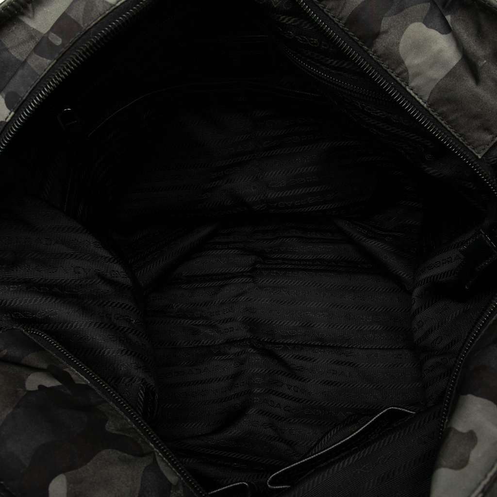 Prada Tessuto Camouflage Tote Navy Very good condition - Model View