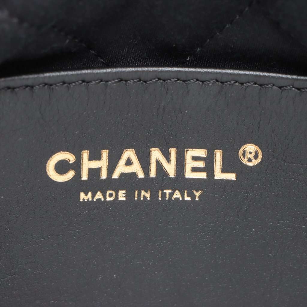 Chanel Mini Shiny Calfskin 22 Handbag Black Leather Very good condition - Box View